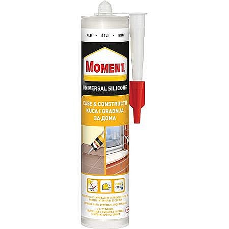 Amenajari pentru interior - SILICON UNIVERSAL, ALB, 280ML, MOMENT