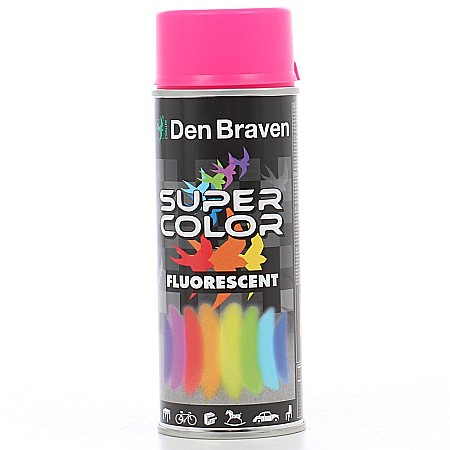 Altele - SPRAY FLUORESCENT, SUPER COLOR, ROZ, 400ML, DEN BRAVEN