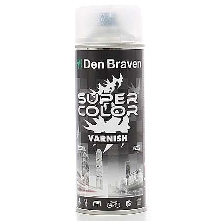 Scule si unelte - SPRAY LAC, SUPER COLOR, TRANSPARENT LUCIOS, VARNISH, 400ML, DEN BRAVEN