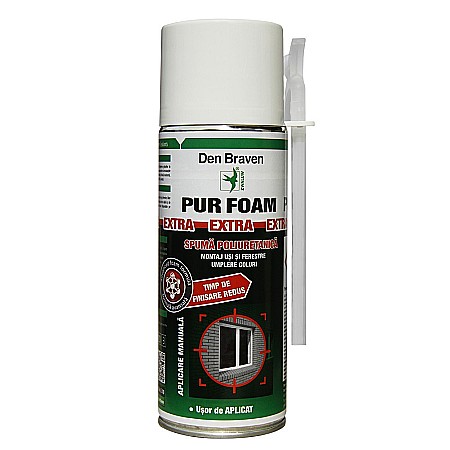 Spume poliuretanice - SPUMA POLIURETANICA, PUR FOAM, APLICARE MANUALA, 300ML, DEN BRAVEN