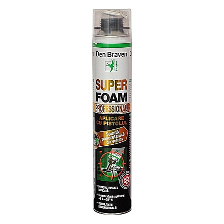 Spume poliuretanice - SPUMA POLIURETANICA, SUPER FOAM, PENTRU PISTOL, 870ML, DEN BRAVEN