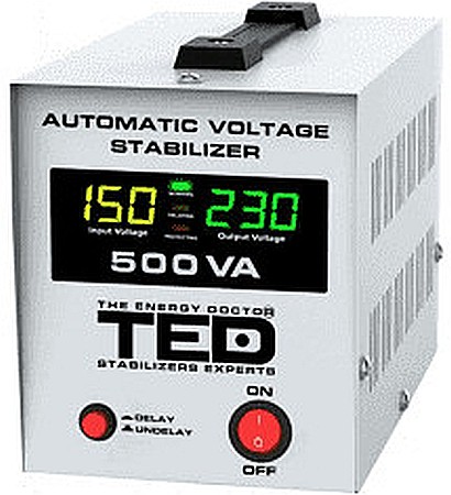 Adaptoare - STABILIZATOR DE TENSIUNE AUTOMAT, 500VA/300W, TED