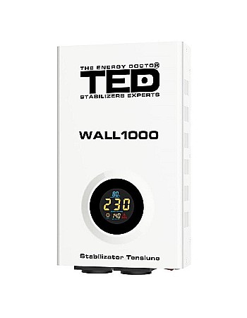 Obiecte sanitare - STABILIZATOR RETEA, TED1000WALL, MAXIM 1000VA-AVR, LCD 2 IESIRI SCHUKO, TED ELECTRIC