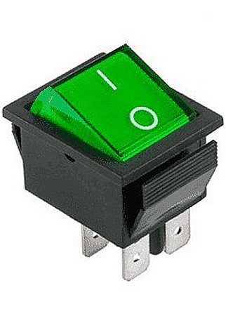 Comutatoare - COMUTATOR CU BEC VERDE, 250V, STV 02, SOMOGYI