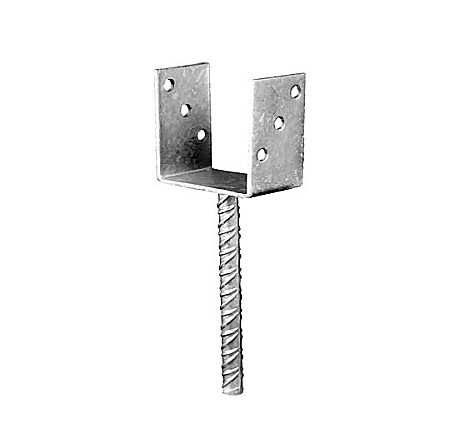 Imprejmuire si curte - SUPORT STALP CU TIJA, TIP U, 120X70X80X4MM