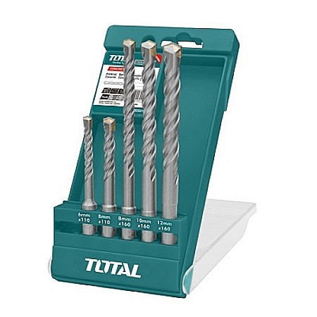Burghie SDS PLUS - SET 5 BURGHIE PENTRU ROTOPERCUTOR SDS PLUS, TAC190501, TOTAL