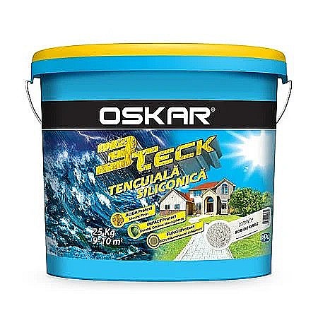Amenajari pentru exterior - TENCUIALA DECORATIVA SILICONICA 3TECK, BOB DE OREZ, COPENHAGA, 25 KG, OSKAR