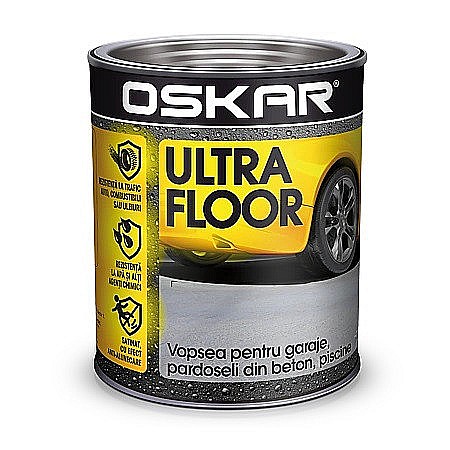 Vopsea alchidica - ULTRA FLOOR CEMENT, GRI, 0.75 L, OSKAR