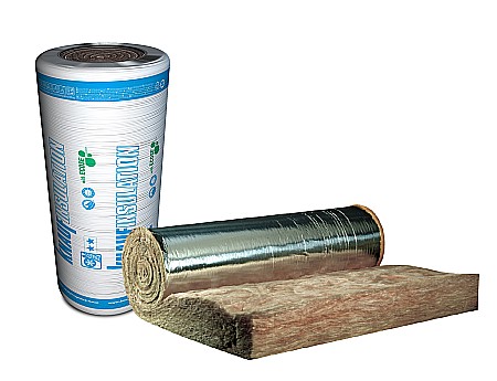 Vata minerala - VATA MINERALA DE STICLA, CLASSIC 044 ALU, 100MM, 9.6MP, CU ALUMINIU, KNAUF INSULATION