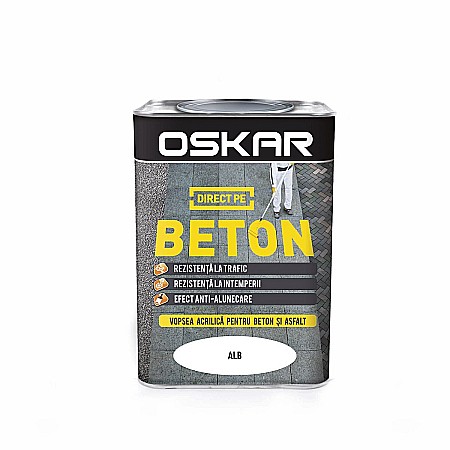 Direct pe beton - VOPSEA ACRILICA. DIRECT PE BETON, EXTERIOR, ALB, 0.75L, OSKAR