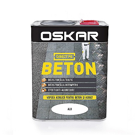 Direct pe beton - VOPSEA ACRILICA DIRECT PE BETON, EXTERIOR, ALB, 2.5L, OSKAR