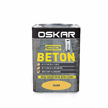 Direct pe beton - VOPSEA ACRILICA. DIRECT PE BETON, EXTERIOR, GALBEN, 0.75L, OSKAR
