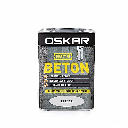 Direct pe beton - VOPSEA ACRILICA. DIRECT PE BETON, EXTERIOR, GRI DESCHIS, 0.75L, OSKAR