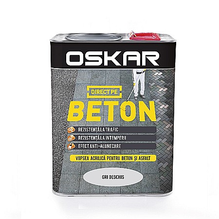 Direct pe beton - VOPSEA ACRILICA. DIRECT PE BETON, EXTERIOR, GRI DESCHIS, 2.5L, OSKAR