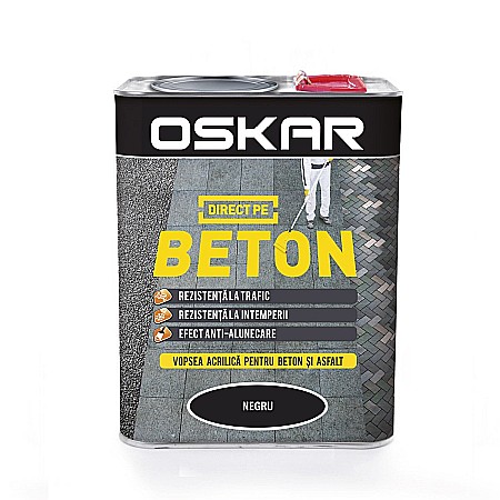 Direct pe beton - VOPSEA ACRILICA. DIRECT PE BETON, EXTERIOR, NEGRU, 2.5L, OSKAR