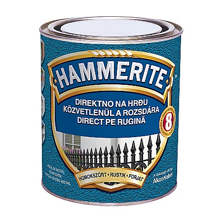 Amenajari pentru interior - VOPSEA ALCHIDICA DIRECT PE RUGINA , 3 IN 1, INTERIOR / EXTERIOR, ROSU, 0.75L, HAMMERITE