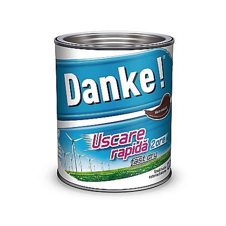 Vopsele pentru exterior - VOPSEA ALCHIDICA PENTRU LEMN / METAL, EXTERIOR, MARO ROSCAT, 0.75L, DANKE