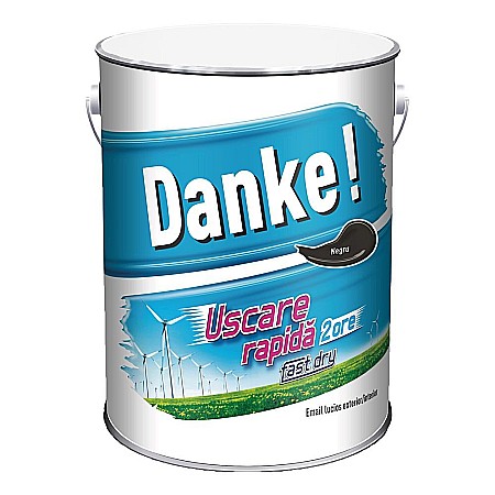 Vopsele pentru lemn si metal - VOPSEA ALCHIDICA PENTRU LEMN / METAL, EXTERIOR, NEGRU, 4L, DANKE