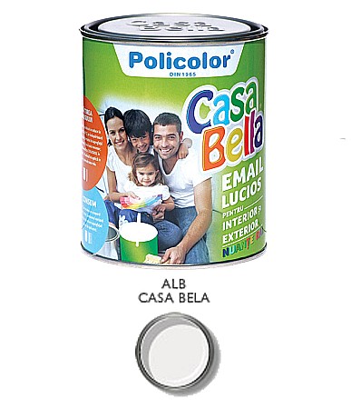 Vopsele pentru lemn si metal - VOPSEA ALCHIDICA PENTRU LEMN / METAL, INTERIOR / EXTERIOR, ALB, 0.75L, CASABELLA