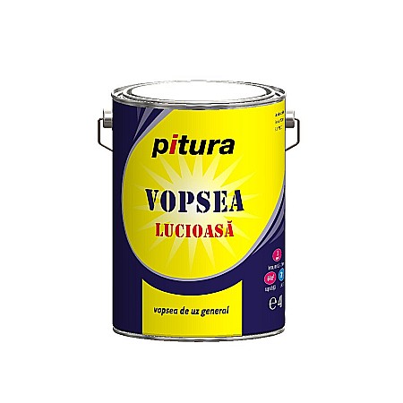 Vopsele pentru lemn si metal - VOPSEA ALCHIDICA PENTRU LEMN / METAL, INTERIOR / EXTERIOR, VERDE LUMINOS, 4L, PITURA