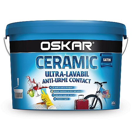 Amenajari pentru interior - VOPSEA CERAMIC SATIN, INTERIOR/EXTERIOR, BAZA TRANSPARENTA, 2.5 L, OSKAR