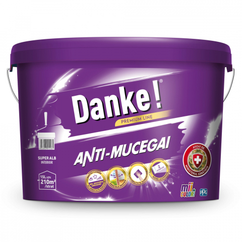 Amenajari pentru interior - Vopsea lavabila anti-mucegai 15L Danke