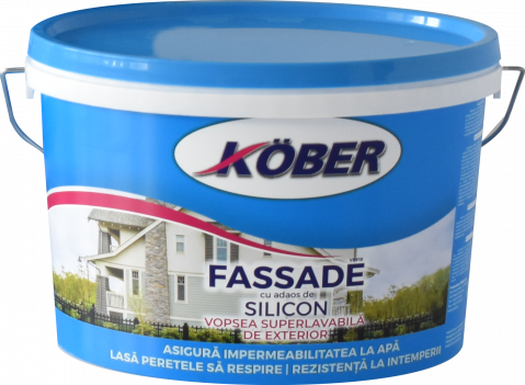 Vopsele lavabile pentru exterior - VOPSEA LAVABILA FASSADE, ALBA, 3L, KOBER