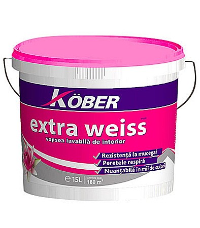 VOPSEA LAVABILA INTERIOR, ALBA, EXTRA WEISS, 4L, KOBER [1]