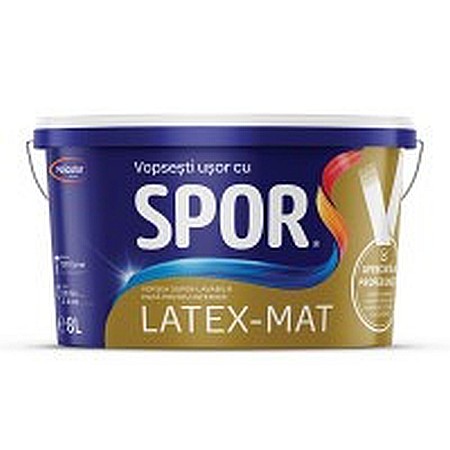 Vopsele lavabile - VOPSEA LAVABILA INTERIOR LATEX, MAT, 8L, SPOR