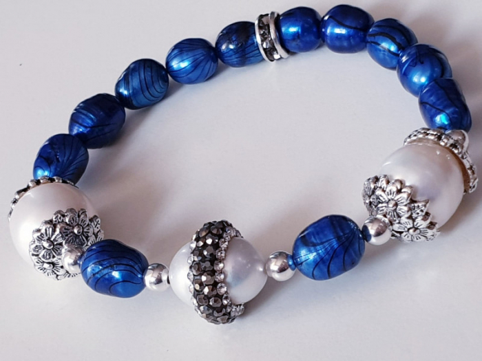 Marysia Blue White Pearls [20]