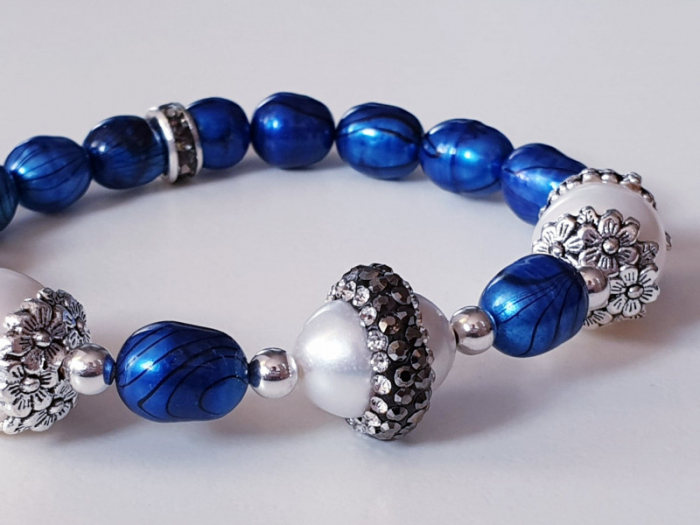 Marysia Blue White Pearls [6]