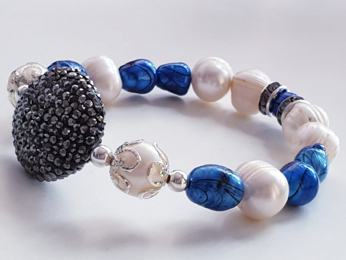 Marysia White&Blue Pearls [18]