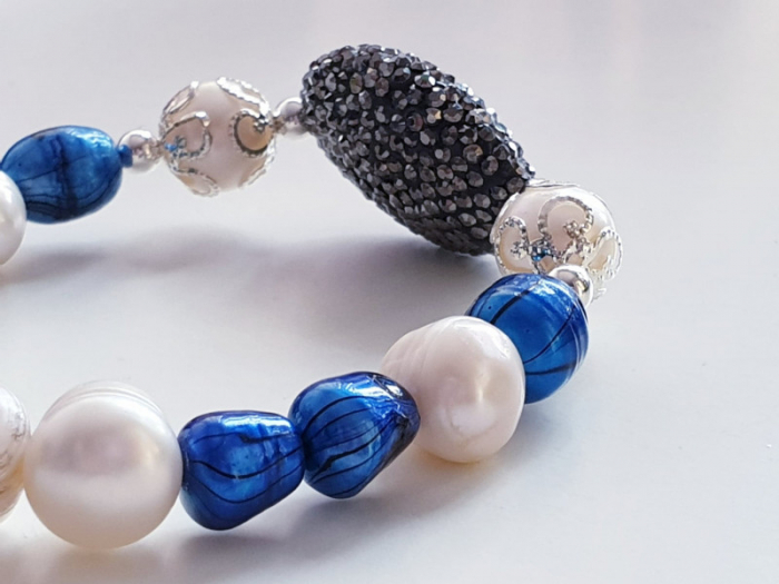 Marysia White&Blue Pearls [9]