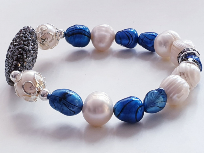 Marysia White&Blue Pearls [15]