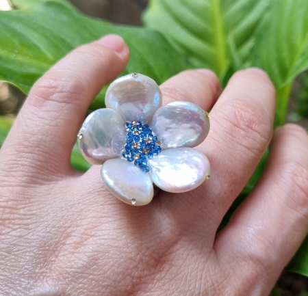 Marysia Keshi Pearls Flower [1]