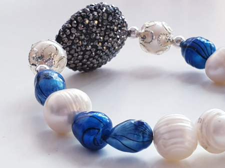 Marysia White&Blue Pearls [13]