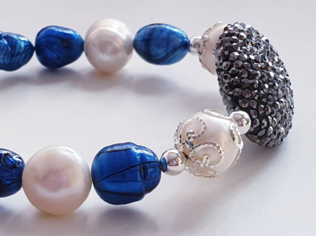 Marysia White&Blue Pearls [7]