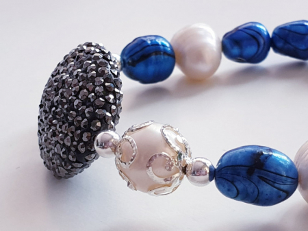 Marysia White&Blue Pearls [16]