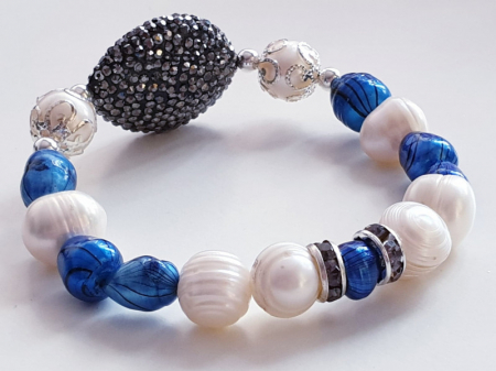 Marysia White&Blue Pearls [12]