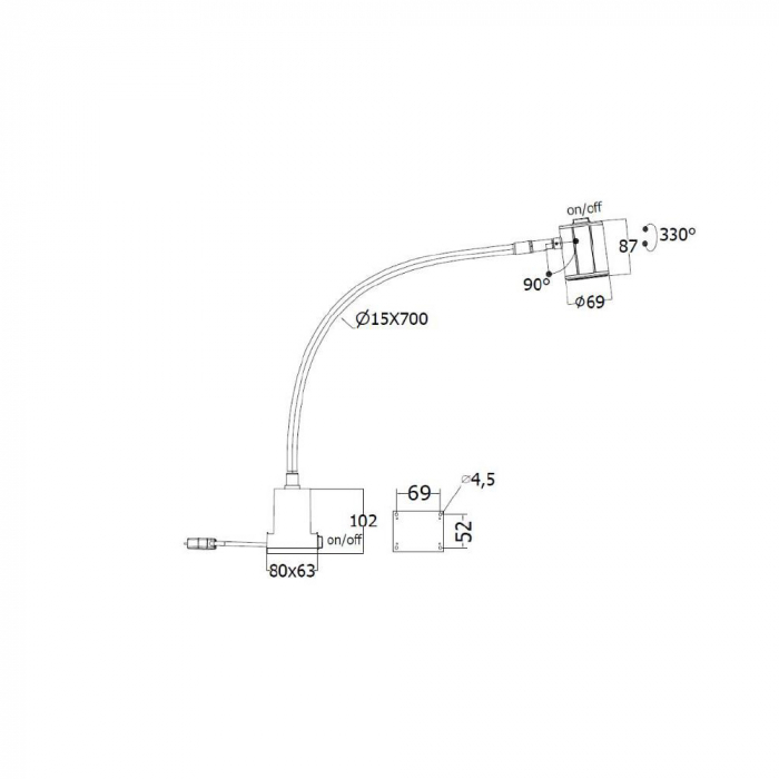 Lampa CCEA cu brat flexibil SF0322S08 [2]