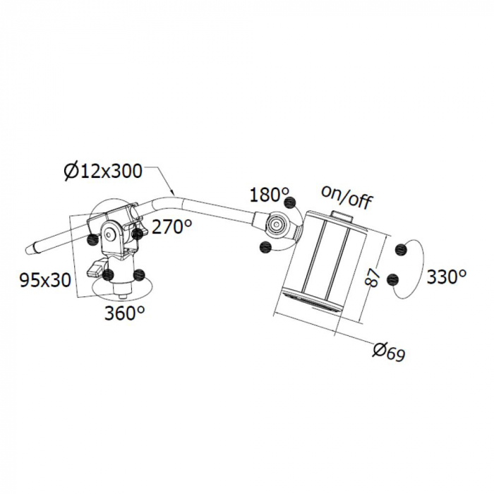 Lampa CCEA cu prindere directa pe capul masinii de cusut RT0322S08 [2]