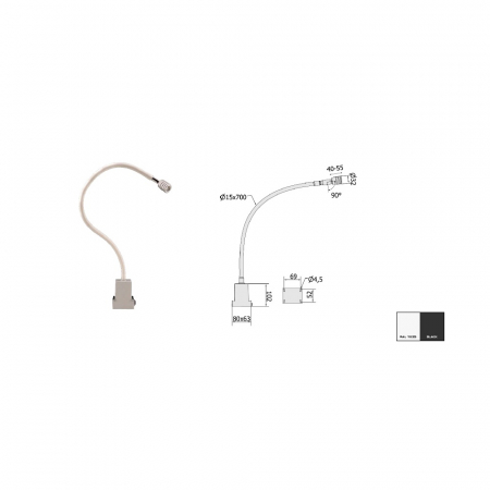 Lampi pentru iluminat local - Lampa CCEA cu brat flexibil T10122S01