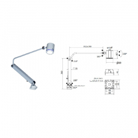 Lampa CCEA cu brat mobil SA0322S03 [1]