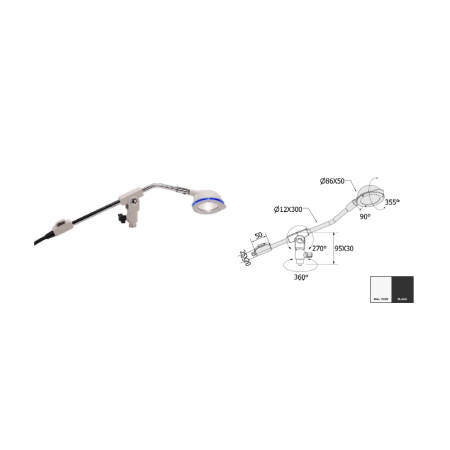 Lampi pentru iluminat local - Lampa CCEA cu prindere directa pe capul masinii de cusut 960122RT3