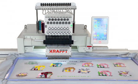 Masini de brodat - Masina de brodat computerizata, cu 15 ace KRAFFT KF-CT1501XXL