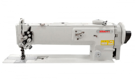 Masini cu blat plan 2 ace triplu transport - Masina de cusut cu triplu transport, cu 2 ace si brat lung KRAFFT KF-1560-45