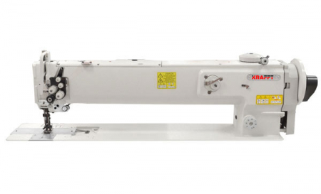 Masini cu blat plan 2 ace triplu transport - Masina de cusut cu triplu transport, cu 2 ace si brat lung KRAFFT KF-1560-65
