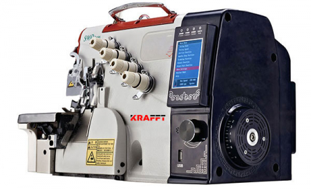 Surfilat cu 2 ace si 4 fire - Masina de surfilat cu 2 ace si 4 fire, functii automate KRAFFT KF-S90ED-4-26