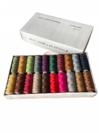 Piese de schimb si consumabile masini de cusut - Set 40 de papiote multicolor(inchis), 300m/papiota