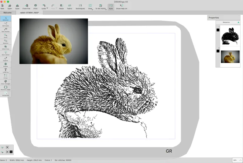Software profesional de broderie DRAWings XII PRO [1]